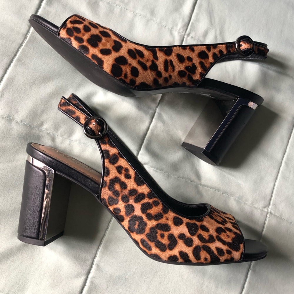 Alfani Florraa Calf Hair Slingback Heels